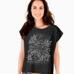 Black fitted t-shirt